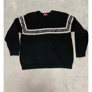 シュプリーム(Supreme)のSupreme Striped Raglan Sweater セーター L(ニット/セーター)