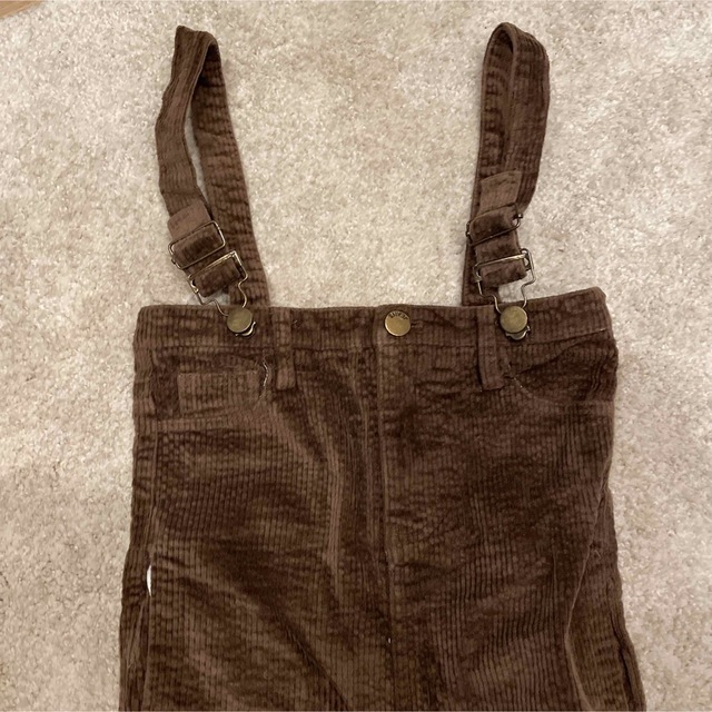 ZARA KIDS(ザラキッズ)のコーデュロイサロペット　ブラウン 100 110サイズ キッズ/ベビー/マタニティのキッズ服女の子用(90cm~)(その他)の商品写真