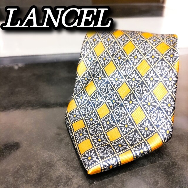 LANCEL(ランセル)の【美品】LANCEL★ランセル★ネクタイ★シルク100％★総柄★チェック★ メンズのファッション小物(ネクタイ)の商品写真