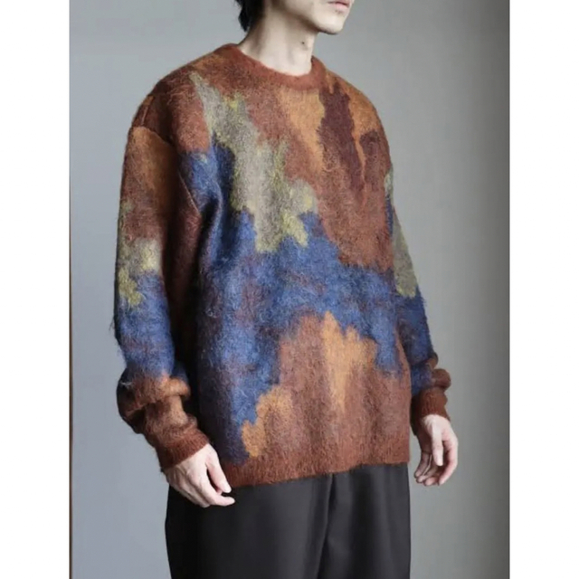 YOKE - Still Jacquard Crewneck モヘアニット