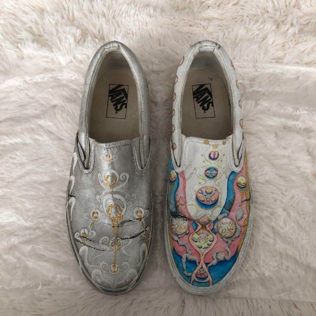 VANS - VANSバンズ ペイントスニーカースリッポンアシンメトリー