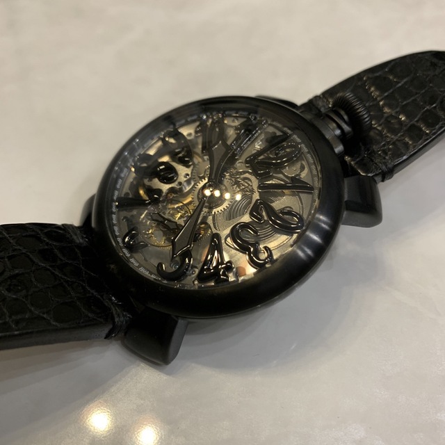 日本最級 - MILANO GaGa 美品 5312.01 ブラック スケルトン マヌアーレ
