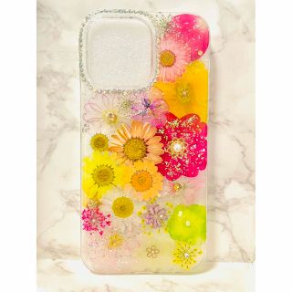 全機種対応 iPhoneケース 押し花ケース 押し花 ケース 花 Android(iPhoneケース)