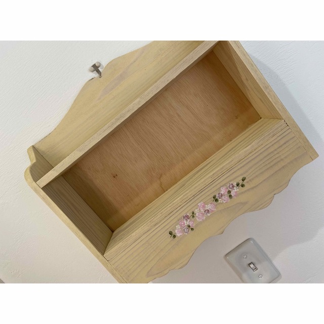 ハンドメイド 飾り棚 棚 トールペイント DIY アンティークの通販 by