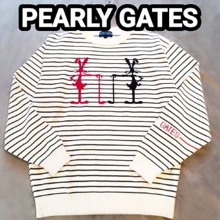 パーリーゲイツ(PEARLY GATES)のPEARLY GATES バニー　ボーダー　コットン　セーター　ニット(ニット/セーター)