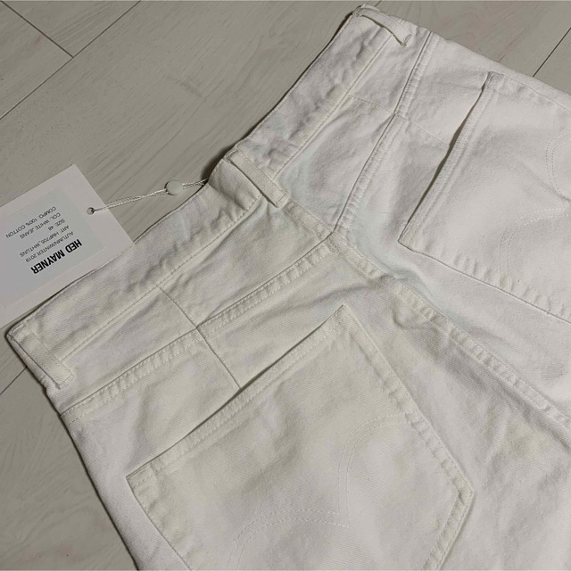 デニム/ジーンズ19AW HED MAYNER WHITE PLEATED JEANS