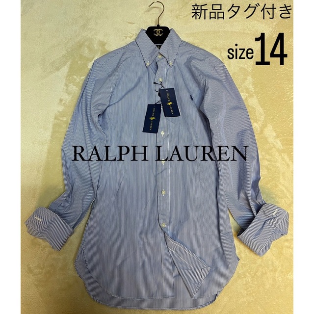 ラルフローレン 6 M〜 L レディース シャツ 長袖 ストライプ ポニー 刺繍