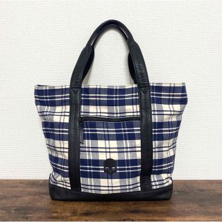 HYDROGEN - HYDROGEN×伊勢木綿 トートバッグ チェック柄 レザーコンビ