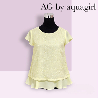 エージーバイアクアガール(AG by aquagirl)のエージーバイアクアガール 花柄 シフォン フレア ブラウス(シャツ/ブラウス(半袖/袖なし))