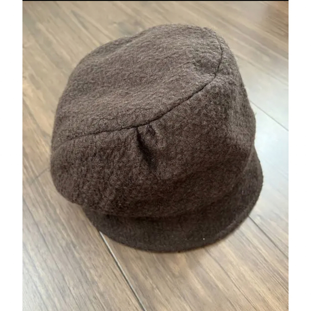 CHUBBYPUCKS 帽子キャスケット　ブラウン　57.5センチ レディースの帽子(キャスケット)の商品写真