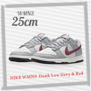 Nike WMNS Dunk Low Grey ＆ Red(スニーカー)