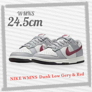 Nike WMNS Dunk Low Grey ＆ Red(スニーカー)