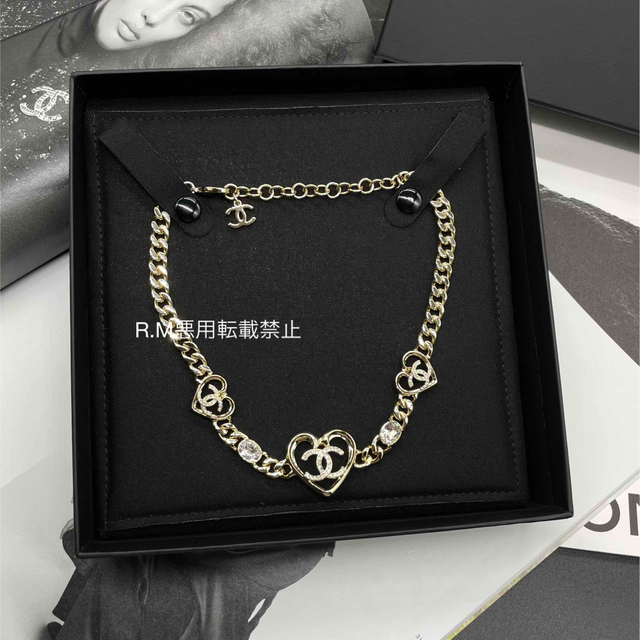 【希少!!】 CHANEL - ハート チョーカー ネックレス ライトゴールド 23C CHANEL シャネル ネックレス