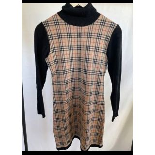 バーバリー(BURBERRY)のバーバリーズ ノヴァチェック タイトニットワンピース(ミニワンピース)