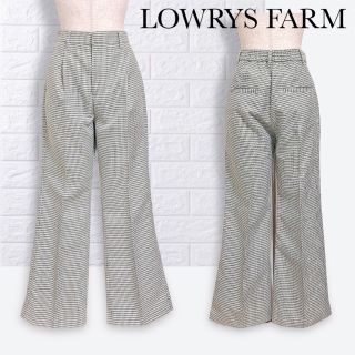 ローリーズファーム(LOWRYS FARM)のローリーズファーム チェック フレア ワイド パンツ(カジュアルパンツ)