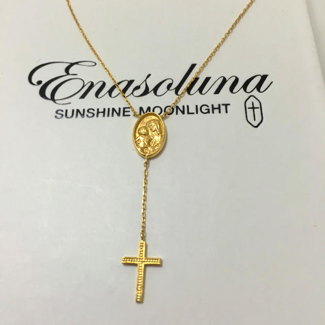 【スまでの】 Enasoluna - エナ美品☆エナソルーナ☆18K スキニーマリアメダイネックレス イエローゴールドの通販 by yuuka