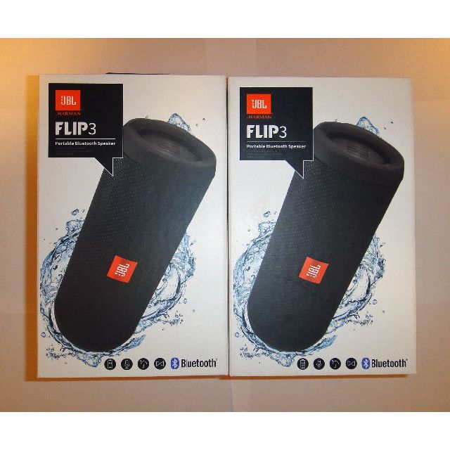 【お値下げしました】　JBL FLIP3 BLACK　×　２台スマホ/家電/カメラ