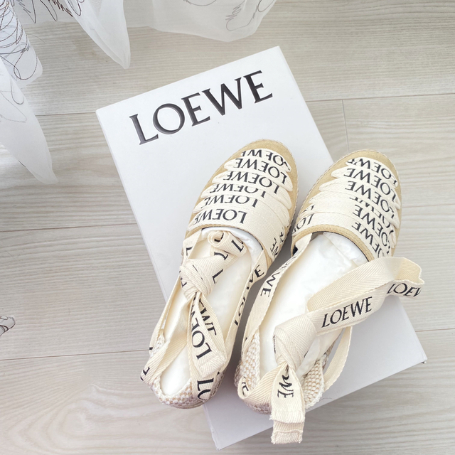 LOEWE - 残１【新品】LOEWE ロエベ ロゴ リボン エスパドリーユ