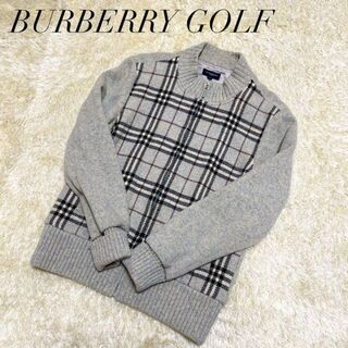 バーバリー(BURBERRY)のBURBERRY GOLF ノバチェック 羊毛  ハイネック フルジップ(ブルゾン)