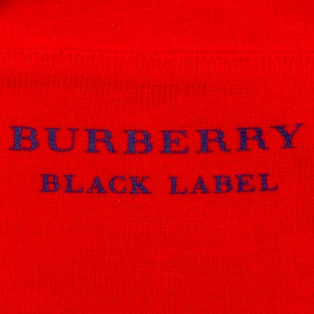 BURBERRY BLACK LABEL(バーバリーブラックレーベル)のバーバリー 廃盤 カーディガン ニット セーター L メンズ 赤 SJ1511 メンズのトップス(カーディガン)の商品写真