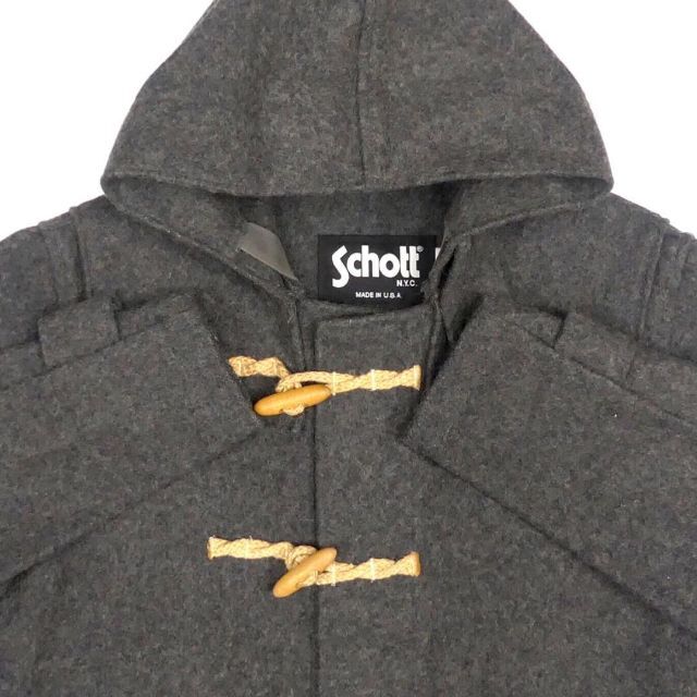 schott(ショット)のSchott ショット ダッフルコート ロングコート メンズ グレーSJ1508 メンズのジャケット/アウター(ダッフルコート)の商品写真