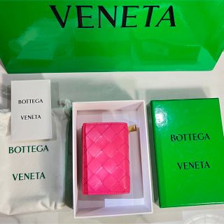 Bottega Veneta - BOTTEGAVENETA 三つ折り財布 タイニー ピンク