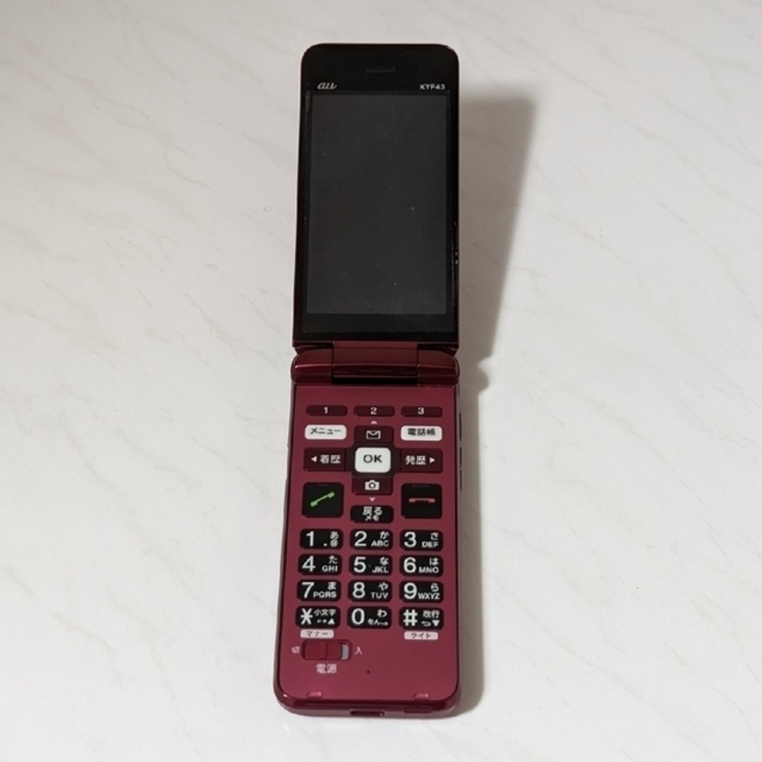 au - KYOCERA かんたんケータイ ライト KYF43 ワインレッドの通販 by