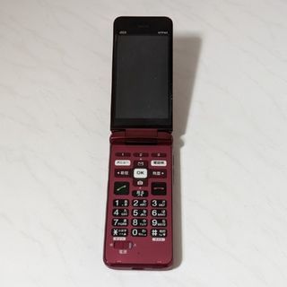 エーユー(au)のKYOCERA かんたんケータイ ライト KYF43 ワインレッド(携帯電話本体)