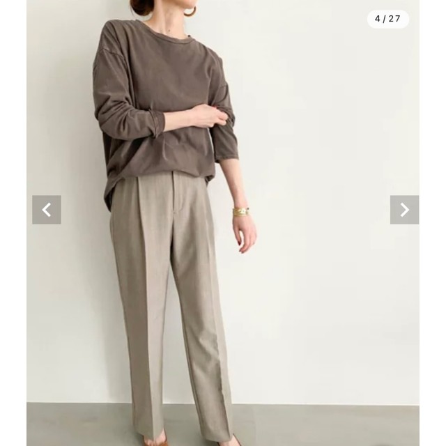 MICA&DEAL(マイカアンドディール)の【marmors】/wool straight back slit pants レディースのパンツ(クロップドパンツ)の商品写真