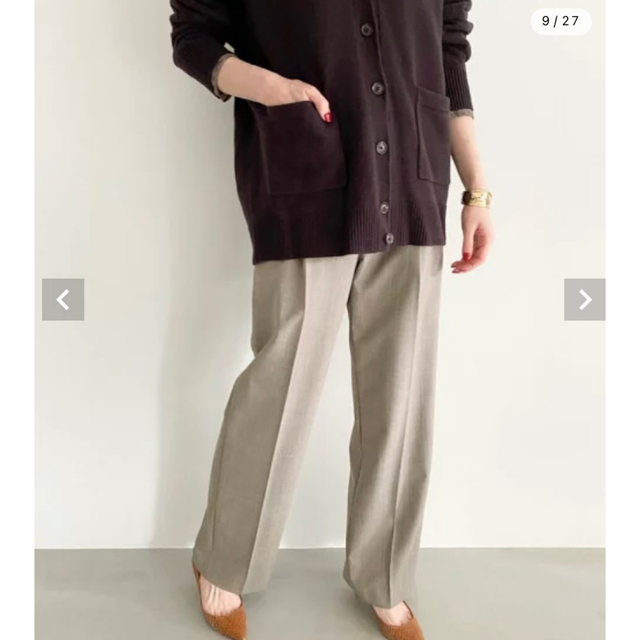 MICA&DEAL(マイカアンドディール)の【marmors】/wool straight back slit pants レディースのパンツ(クロップドパンツ)の商品写真