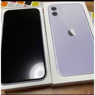 iPhone11 64GB パープル 電池86% 本体箱付き 美品-