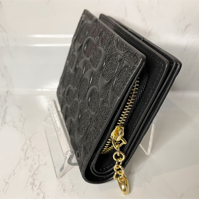 新品❤️COACH 財布 エンボス加工 スモールウォレット ブラック C7353