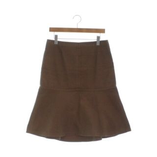 マルニ(Marni)のMARNI マルニ ひざ丈スカート 40(M位) 茶 【古着】【中古】(ひざ丈スカート)