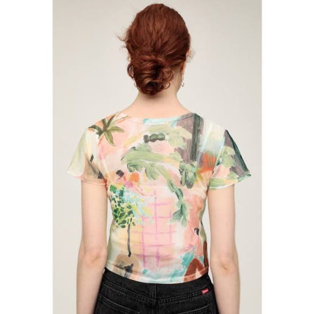 SLY(スライ)のSLY スライ　SOUTH GARDEN SHEER MINI Tシャツ レディースのトップス(Tシャツ(半袖/袖なし))の商品写真