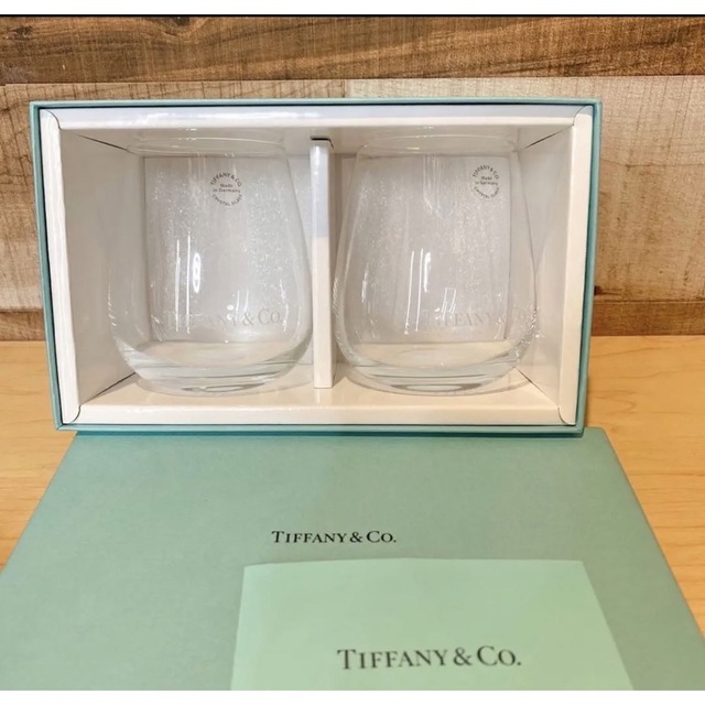 Tiffany & Co.(ティファニー)のティファニー ペアグラス TIFFANY&Co. 箱付き インテリア/住まい/日用品のキッチン/食器(グラス/カップ)の商品写真