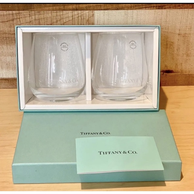 Tiffany & Co.(ティファニー)のティファニー ペアグラス TIFFANY&Co. 箱付き インテリア/住まい/日用品のキッチン/食器(グラス/カップ)の商品写真