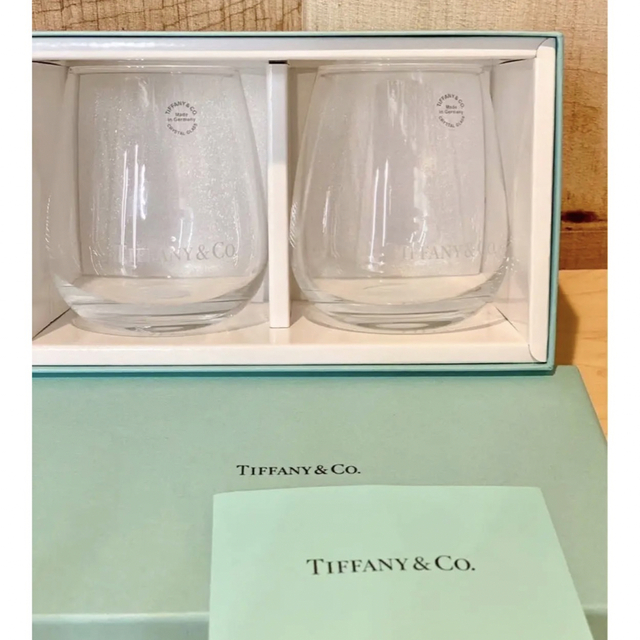 Tiffany & Co.(ティファニー)のティファニー ペアグラス TIFFANY&Co. 箱付き インテリア/住まい/日用品のキッチン/食器(グラス/カップ)の商品写真