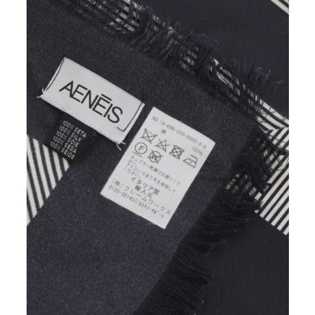 AENEIS エネイズ バンダナ・スカーフ - 紺x白(総柄)