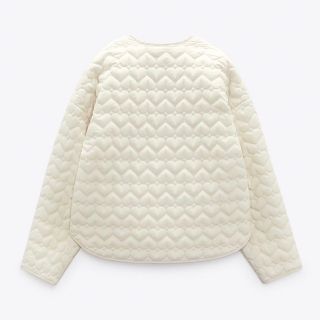 芸能人愛用 ZARA ザラ ハートキルティングジャケット ノーカラー