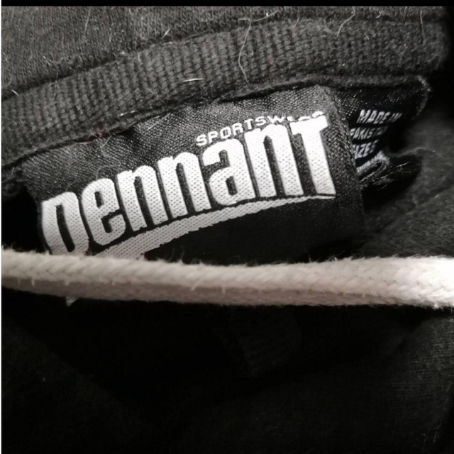 Pennant 黒 パーカー ブラック スウェット USA古着 メンズのトップス(パーカー)の商品写真