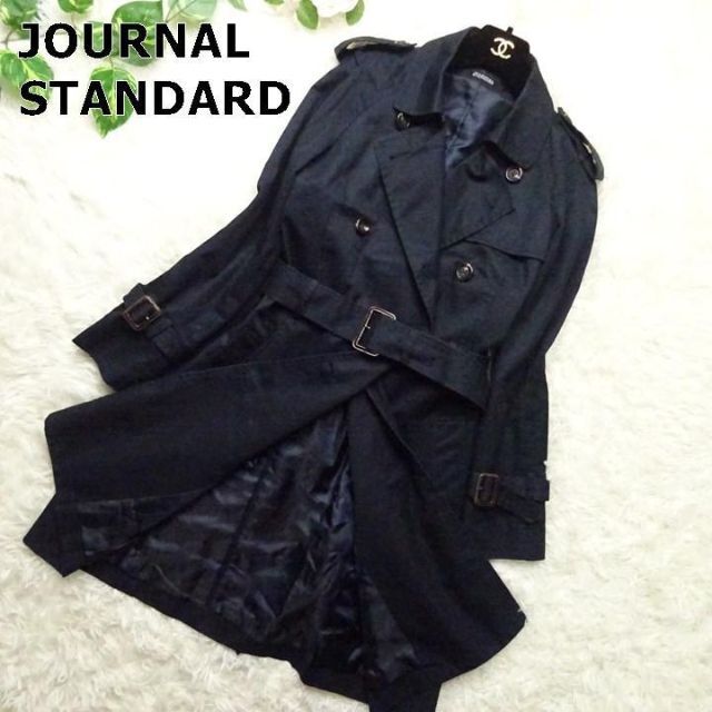 JOURNAL STANDARD(ジャーナルスタンダード)のジャーナルスタンダード　トレンチコート　ロング丈　ブラック　S レディースのジャケット/アウター(トレンチコート)の商品写真