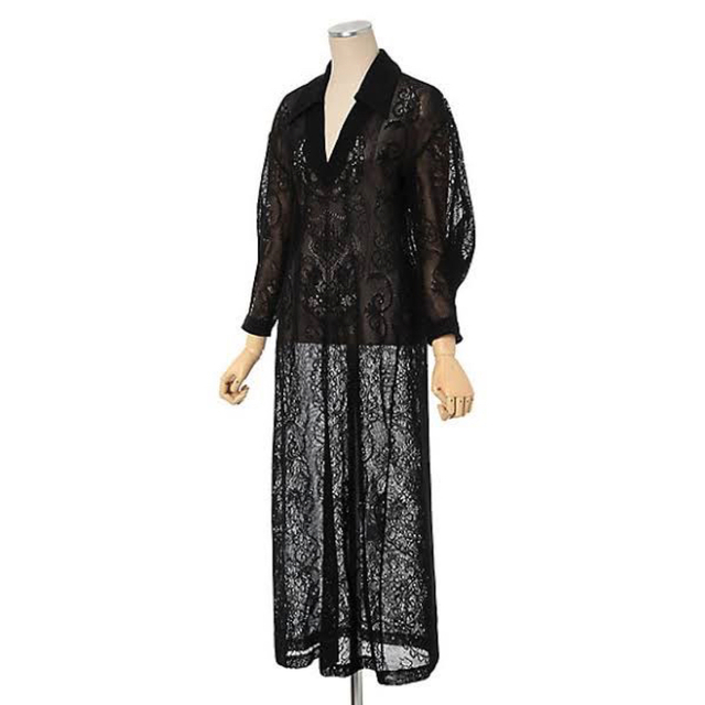 mame Curtain Lace Jacquard Jersey Dress