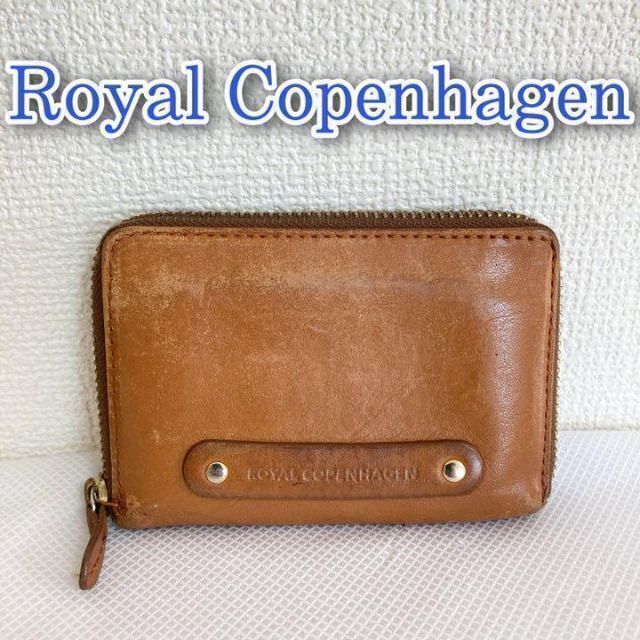 ROYAL COPENHAGEN(ロイヤルコペンハーゲン)のROYAL　COPEN　HAGEN　ロイヤルコペンハーゲン 折り財布　ブラウン レディースのファッション小物(財布)の商品写真