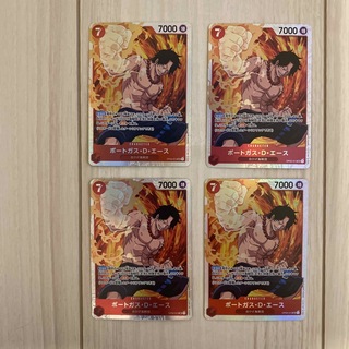 バンダイ(BANDAI)のワンピースカード　エース　ＳＲ　４枚(シングルカード)