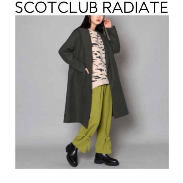 新品　SCOTCLUB リバーガウンコート ブラック　黒　ロング　ショールカラー