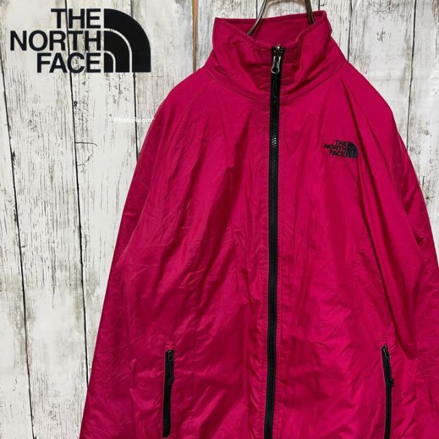 THE NORTH FACE(ザノースフェイス)の【USA規格】ノースフェイス 中綿 ナイロンジャケット ピンク 刺繍ロゴ メンズのジャケット/アウター(ナイロンジャケット)の商品写真