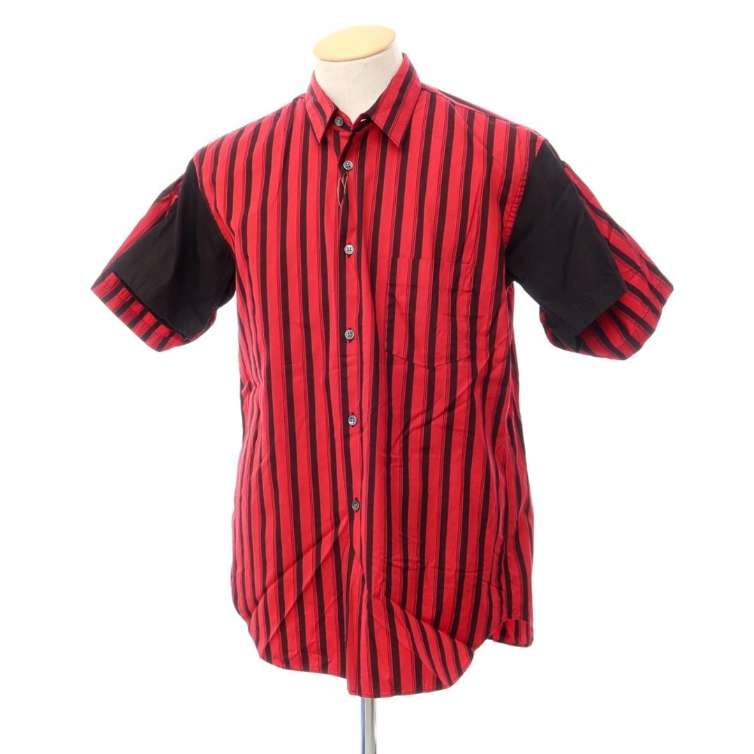 【美品】COMME des GARCONS SHIRT ストライプシャツ 赤