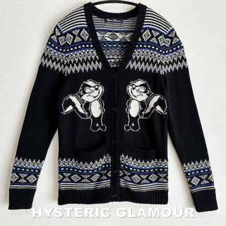 ヒステリックグラマー(HYSTERIC GLAMOUR)の【HYSTERIC GLAMOUR】アルパカ混 スカンク カーディガン(カーディガン)