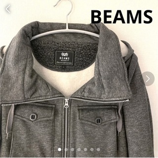 ビームス(BEAMS)のBEAMS アウター  ブルゾン　ジャケット　グレー　フード付き　ビームス(ブルゾン)