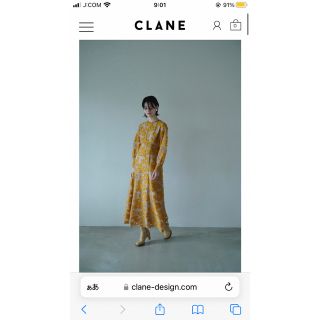 クラネ(CLANE)のCLANE クラネ FLOW FLOWER JACQUARD ONE PIECE(ロングドレス)